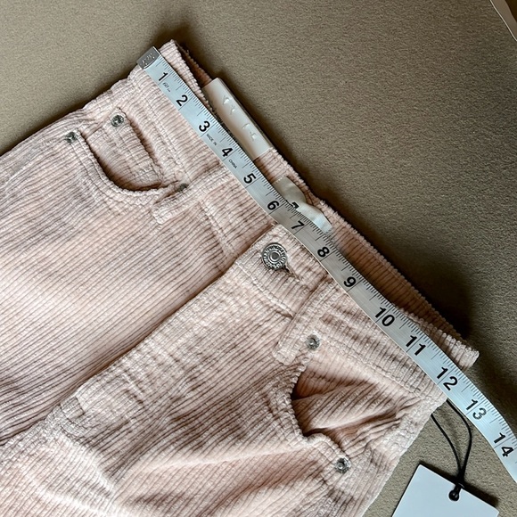 7 For All Mankind NWT Ultra High Rise Slim Kick Flare Corduroy Pants Rose - 24 - Picture 10 of 16